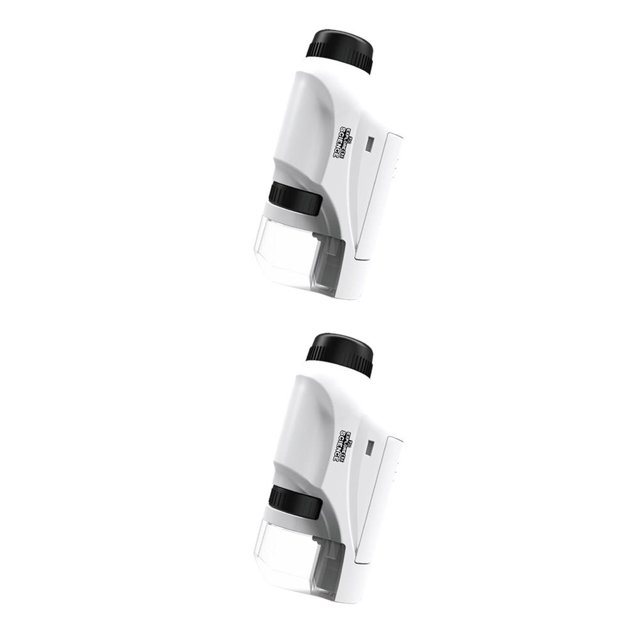 Vogacara Microscopio de bolsillo con luz LED 60X-120X para niños