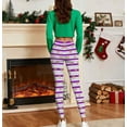 thumbnail image 5 of Gamivast Yoga Pants Women High Waist Stretch Casual Soft Bottoms Striped Pull on Tummy Control Graphic Leggings Trendy Ankle Length Funny Christmas Leggings, 5 of 6