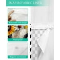 thumbnail image 3 of No Hook Shower Curtain with Snap in Liner, Farm Cow Sunflower Watercolor Black White Check Plaid Hotel Shower Curtains for Bathroom, Washable Shower Curtain Liner Set with Mesh Top Window, 72"x84", 3 of 6