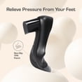 thumbnail image 5 of DREAM PAIRS Women's Pumps Low Chunky Block Heel Dress Shoes Closed Round Toe Comfortable Heels, 5 of 6