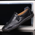 thumbnail image 4 of Zapatos de cuero para hombre, zapatos casuales de verano y otoño con cremallera lateral, zapatos de negocios transpirables para hombre Doug, 4 of 6