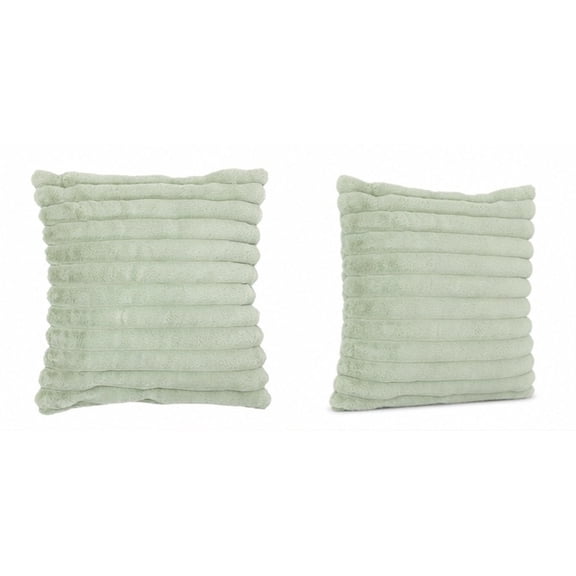 TABLZONE Plush Throw Pillow Light Green Soft Cushion for Couch Sofa Bedroom Decor