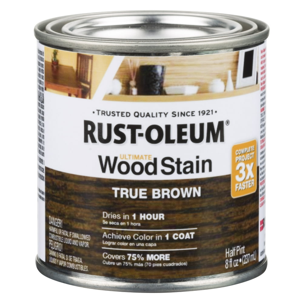 RustOleum True Brown Ultimate Wood Stain, Quart