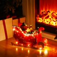 thumbnail image 3 of Trineo navideño de Papá Noel Qeeenar, trineo rojo de madera, 48 x 28 x 16 cm, 3 of 6