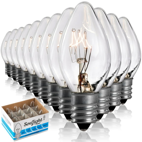 SouLight Incandescent 7W Light Bulbs, (12 Pack)
