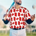 thumbnail image 5 of KLL Canada for Men's Baseball Shirts,Short Sleeve Casual Shirts Button Down Shirt for Men Beach Summer Wedding Shirt-Large, 5 of 7