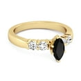 thumbnail image 3 of Mooneye Marquise Cut 0.10 Ctw Black Spinel Gemstone Princess Ariana Wishbone Women Wedding Ring, 3 of 3