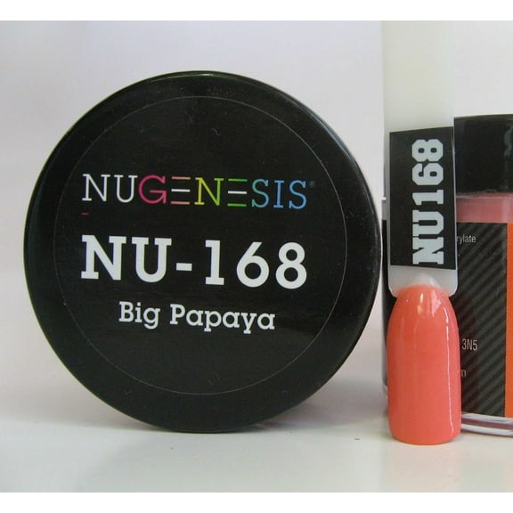 NUGENESIS Nail Color Dip Dipping Powder 1.5oz/jar - NU168 Big Papaya