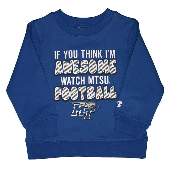 NCAA MTSU Middle Tennessee State University Toddlers Crew Neck Fleece (Awesome Team, 2T)
