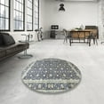 thumbnail image 4 of Ahgly Company Machine Washable Indoor Square Traditional Grey Gray Area Rugs, 3' Square, 4 of 7