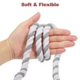 thumbnail image 4 of Uxcell 1/2Inch x 98Feet Natural Twisted Cotton Rope 3 Strand Tug of War Rope with Sealing Tape Grey White, 4 of 6