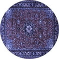 thumbnail image 1 of Ahgly Company Indoor Round Medallion Blue Traditional Area Rugs, 7' Round, 1 of 4