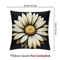 thumbnail image 4 of Spring White Daisy Flowers Outdoor Pillow Covers Set of 2, Decorative Throw Pillow Case, Black Linen Soft Cozy Cushion Pillowcases, 4 of 7