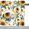 thumbnail image 6 of Rustic Sunflower Valance Curtain Floral Leaf Farmhouse Window Valances Rod Pocket Short Curtains Window Treatments for Kitchen Bedroom Bathroom Laundry 60" x 18", 6 of 9