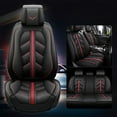 thumbnail image 2 of OTOEZ Universal 5D Luxury Leather Car Seat Cover Full Set, Fully Covered Front & Rear 5-Seat Protector, 2 of 11