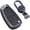 Black, variant on Keyless Brown Flip Key Fob Cover for Audi Q3 Q7 A3 A1 TT R8 Metal Leather Key Case Shell with Keychain,Black