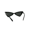 thumbnail image 4 of Womens Squared Triangle Cat Eye Bat Goth Sunglasses All Black, 4 of 4