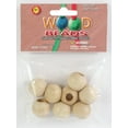 thumbnail image 2 of (2 pack) Pepperell Round Wood Beads 20mm 8/Pkg-Natural, 2 of 3