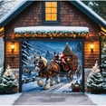 thumbnail image 6 of Christmas Garage Door Banner 96x84 Inches, HD Polyester Outdoor Holiday Decor, Santa Snowman Christmas Tree Yard Flag for Home Party Decor, 6 of 8