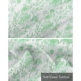 thumbnail image 6 of Green Botanical Linen Curtain Valance for Bedroom/Bathroom/Kitchen/Office/Living/Dining Room Window,Vintage Spring Retro Flower Floral Herb Pocket Topper Drapes Decorative Cafe Drapery Panel 54"x18", 6 of 6