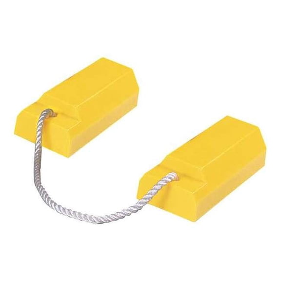 Checkers Airplane Chock,3 In H,Urethane,Yellow,PR AC3512-P