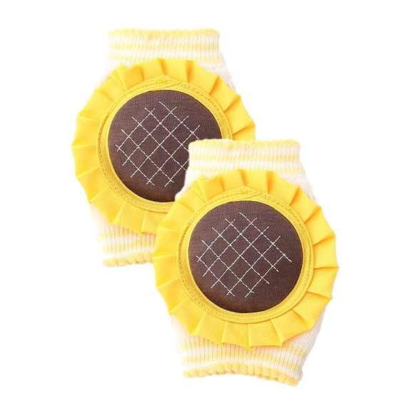 IBASETOY 1 Pair of Yellow Baby Knee Protector Made from Colored Cotton