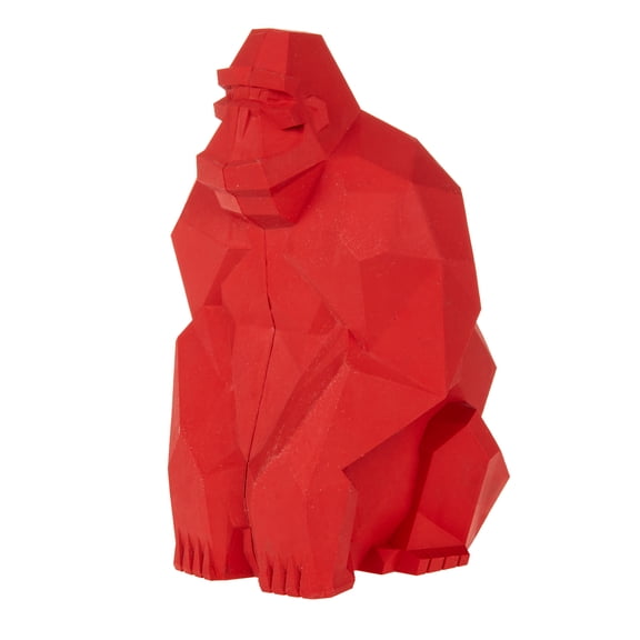 Chew King By Mammoth Happy Gorilla Durable All-Natural Rubber Dog Toy, Red, Large