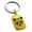 Gold, variant on Stainless Steel Day of the Dead Sugar Skull Panda Engraved Small Rectangle Dog Tag Charm Keychain Keyring