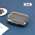 thumbnail image 1 of Stainless Steel Insulated Lunch Box Student School Lunch Box Tableware Bento Food Container Storage Breakfast Boxes Plastic Drop Plastic Blue, 1 of 6