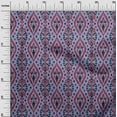 thumbnail image 2 of oneOone Tissu Polyester Lycra Imprimé Géométrique Ikat BTY 56 Pouces de Large, 2 of 4