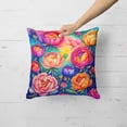 thumbnail image 2 of Colorful Peonies Fabric Decorative Pillow 18 in x 18 in, 2 of 5