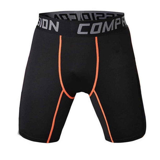 Guardurnaity Pantalones cortos ajustados de compresión para gimnasio para hombre, pantalones cortos de baloncesto, deportivos de camuflaje, ajustados para Ropa interior naranja negro SG Guardurnaity FS2905-10