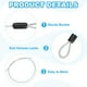 thumbnail image 3 of Cable de acero inoxidable recubierto de vinilo Uxcell con lazo, cadena de seguridad de alambre flexible para iluminación exterior 1/8" 3.3ft transparente, 3 of 7