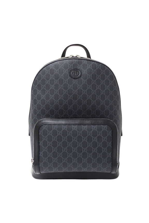 Pre-Owned Gucci Men's GG Supreme Canvas Backpack (704017) in Black (Good)