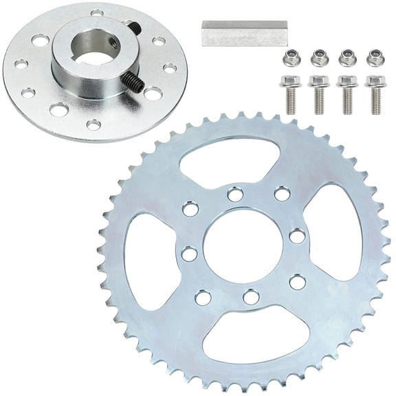 Go Kart 40/41/420 Chain Sprocket 48 Tooth and Hub with 1" bore 1/4 Keyway Fit for Predator 212cc 196cc 6.5HP GX160 GX200 Dune Buggy Drift Trike Rugged Go Kart Cart Replacement Parts