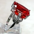 thumbnail image 2 of Ladies Ruby Cut 925 Sterling Silver Ring, 2 of 2