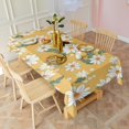 thumbnail image 3 of Yellow Daisy Flower Pattern Rectangle Tablecloth 60"x120",Waterproof Polyester Rectangle Table Cloth, Wipeable Spillproof Polyester Tablecloth for Dining, Camping, Indoor and Outdoor, 3 of 6