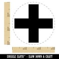 thumbnail image 2 of Plus Sign Solid Self-Inking Rubber Stamp Ink Stamper - Black Ink - Small 3/4 Inch, 2 of 7