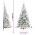 thumbnail image 4 of vidaXL Artificial Half Christmas Tree with Stand Silver 210 cm PET, 4 of 5