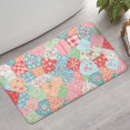 thumbnail image 2 of Pioneer Flower Floral Print Pattern Bathroom Rugs Mat, Non Slip Microfiber Bathroom Rug with Rubber Backing, Soft Mats for Bathroom Floor Tub Shower, 17"x30", 2 of 5