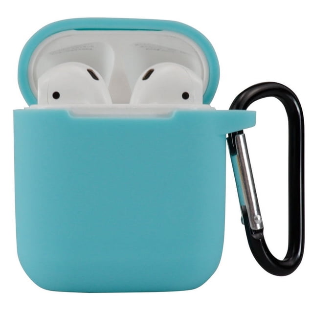 Compatible con funda AirPods con llavero, funda protectora de silicona prémium a prueba de golpes para estuche de carga AirPods 2 y 1 (Airpods 1, rojo)