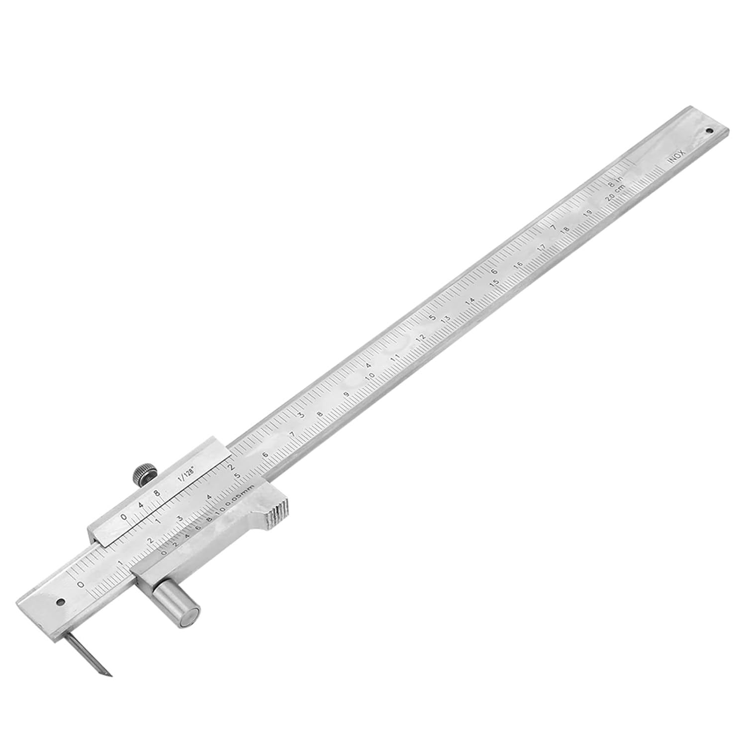 ABPETE Scribing Caliper, 200mm 8in Dual Scale, Marking Vernier Caliper with Carbide Marking Needle for Scribe on Metal Wood Plastic