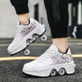 thumbnail image 7 of Roller Skate Shoes for men,Double-Row Deform Wheel Shoe Skate,Shoes with Wheel,2-in-1 Adult Parkour Roller Shoes Suitable for Outdoor Fun, Fitness, 7 of 7