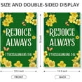 thumbnail image 2 of Rejoice Always Garden Flag, Funny Faith Bible Verse Yard Sign for Outside, Religious Housewarming Gifts for Family Friend, Christian Yard Sign Home Décor, 2 of 6