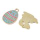 thumbnail image 4 of 22Pcs 11 Styles Alloy Enamel Pendants Easter Charms Golden Carrot & Rabbit & Easter Egg Mixed Shapes Mixed Color 16~34.5x5~20x1~1.5mm Hole: 1.5~2mm 2pcs/style, 4 of 6