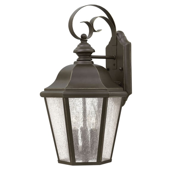 1676OZ Hinkley Lighting Edgewater - 3 Light Medium Outdoor Wall Lantern in Traditional Style - 10 Inches Wide by 18 Inches High-Oil Rubbed Bronze