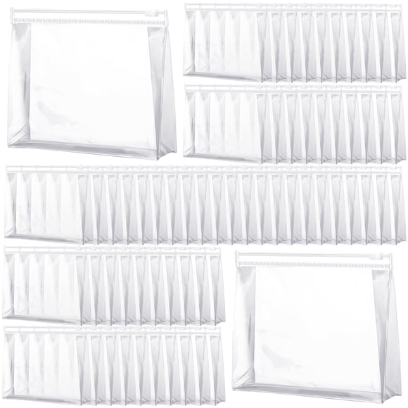 Bolsa de maquillaje Xuniea Mini, organizador de viaje y artículos de tocador de viaje de PVC transparente