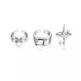 thumbnail image 4 of RSAMD Vintage Cross Star Zircon Couple Ring Punk Gothic Opening Adjustable Finger RiJO-A3, 4 of 9