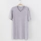 thumbnail image 1 of Ceisia Men's Solid V-Neck Short Sleeve Pajama Top Soft Comfortable Sleep Loungewear Gray XXXXL Gifts, 1 of 4