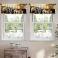 thumbnail image 2 of LALILO Kitchen Curtain Valance Animal Portrait Africa Rod Pocket Window Curtain 52"x 18" Set of 2, 2 of 7